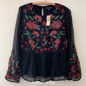 American Eagle Embroidered Blouse